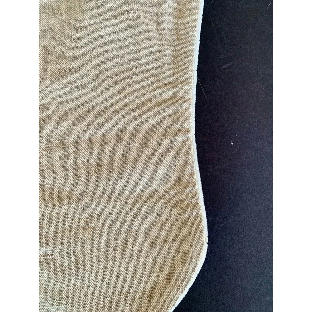 NEW Crate and Barrel Ivory Faux Mohair Velveteen Stocking 21” Snowflake Neutral